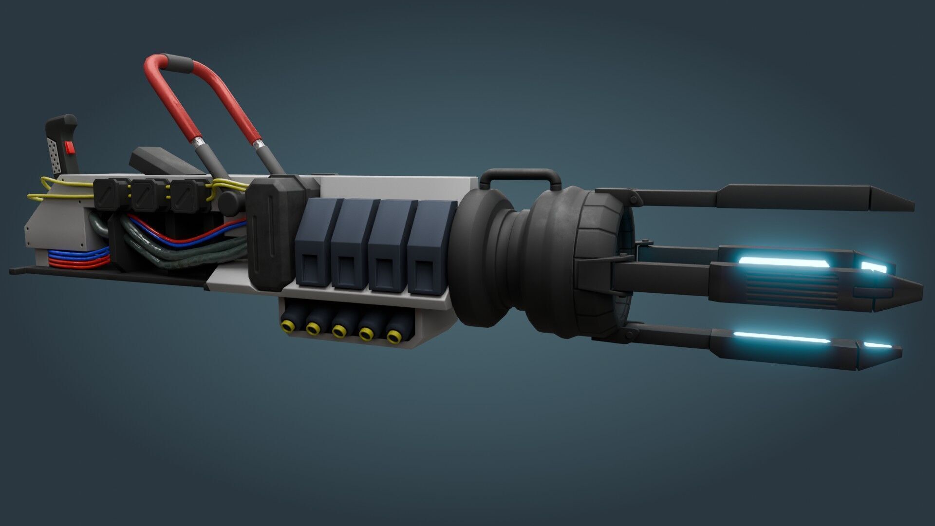 Sci-Fi Weapon - Game ready - PBR Low-poly 3D model_4