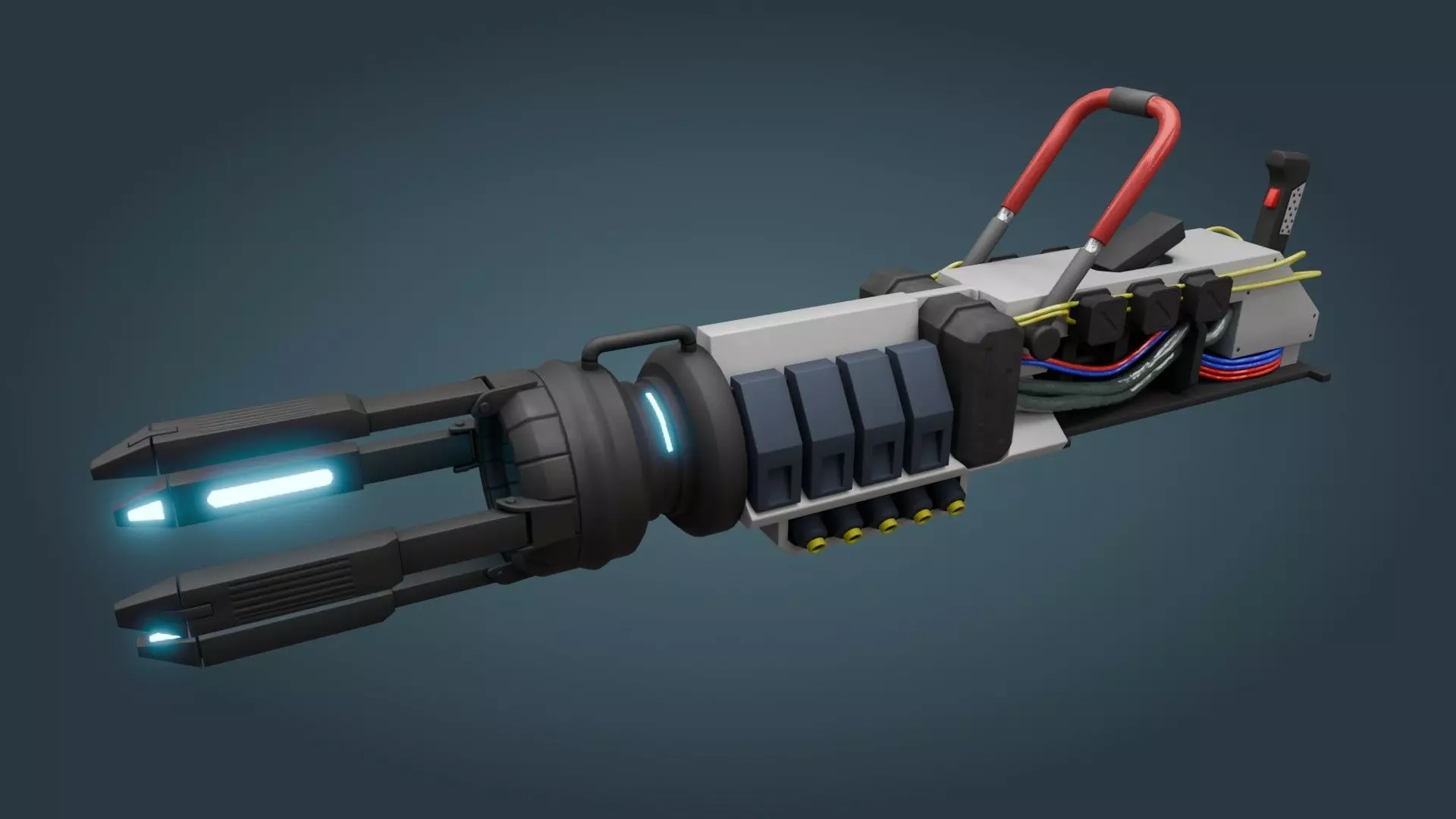 Sci-Fi Weapon - Game ready - PBR Low-poly 3D model_0