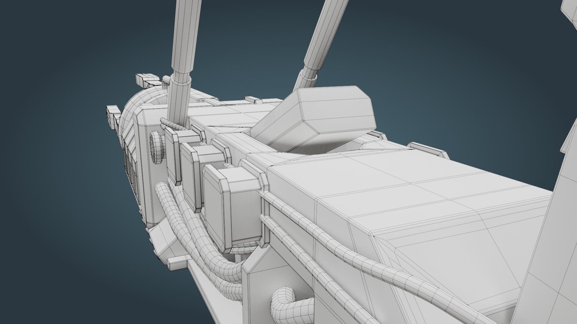 Sci-Fi Weapon - Game ready - PBR Low-poly 3D model_17