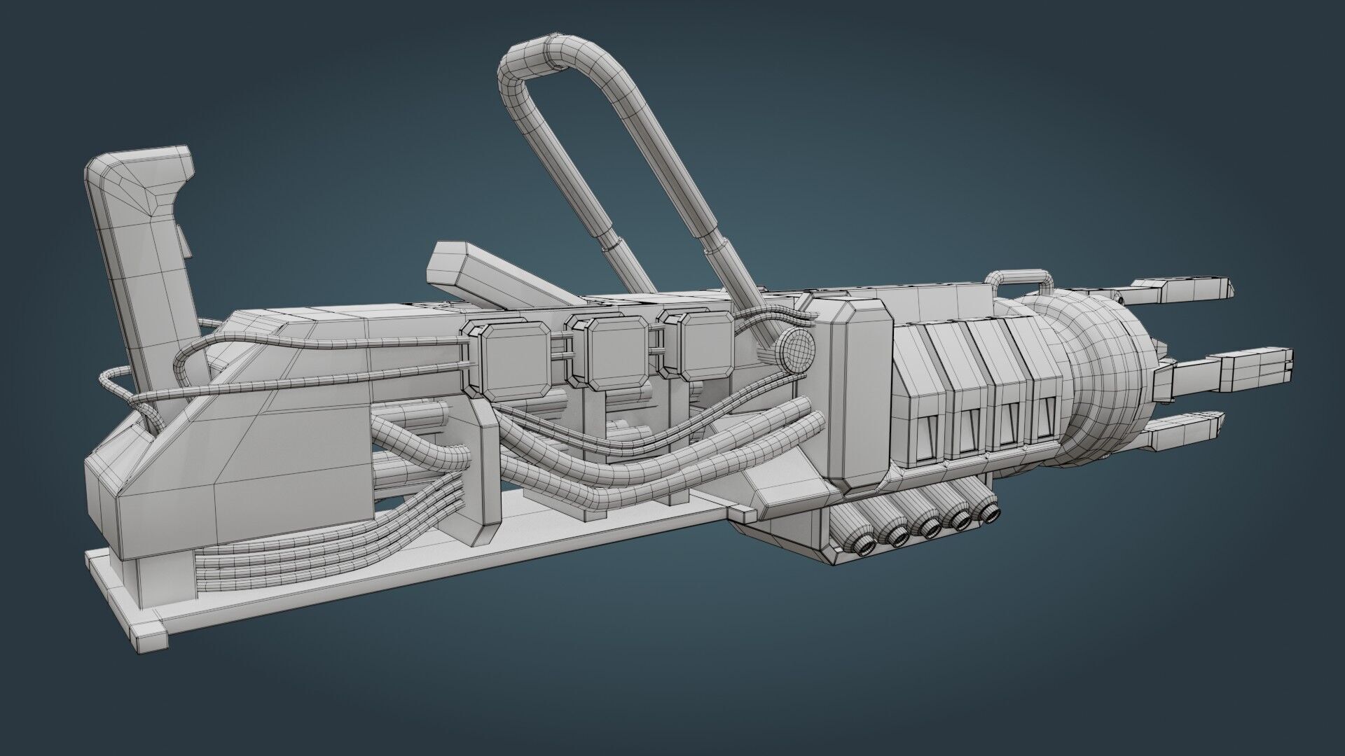 Sci-Fi Weapon - Game ready - PBR Low-poly 3D model_15
