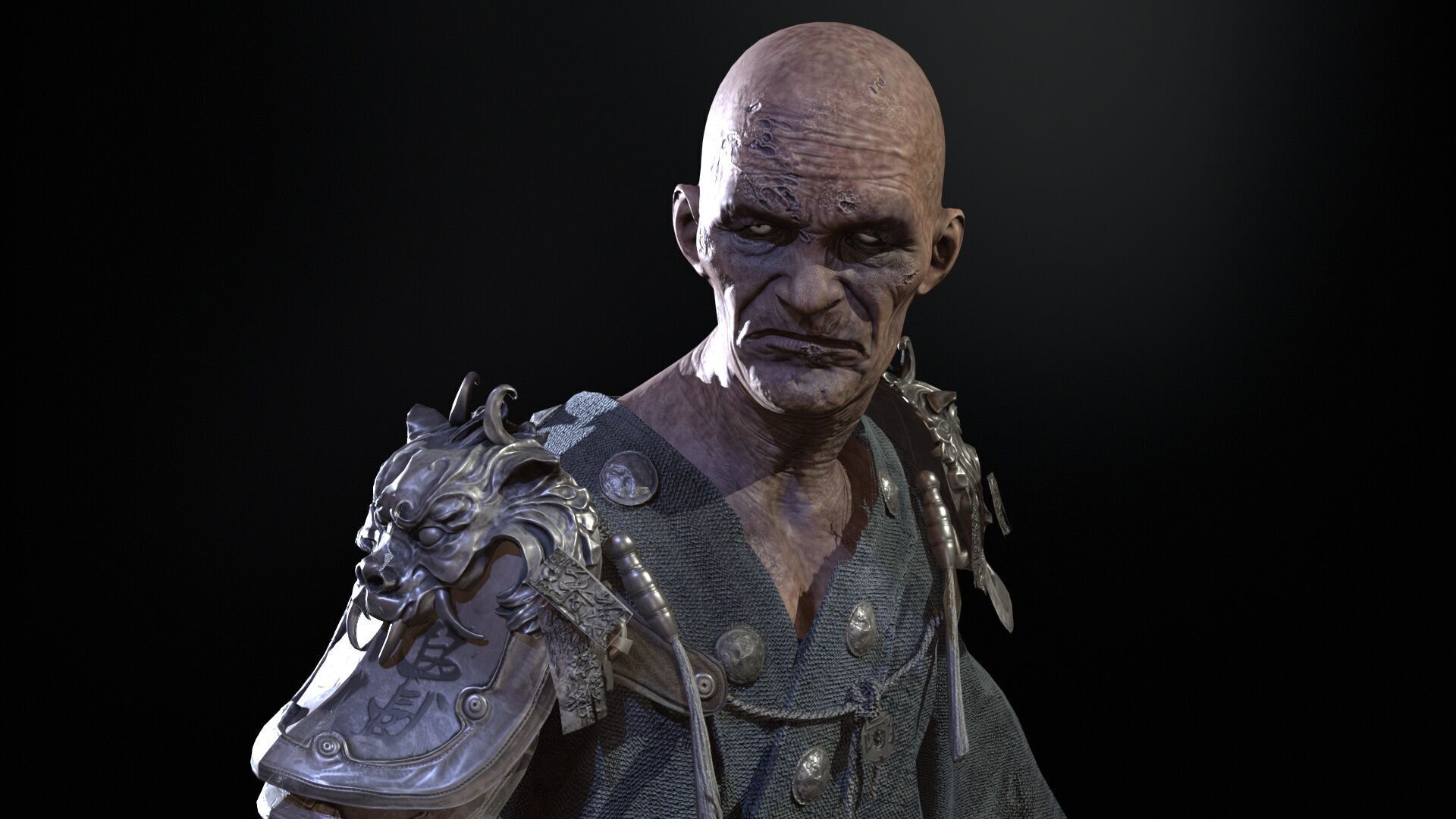 Maniac Samurai Low-poly 3D model_21