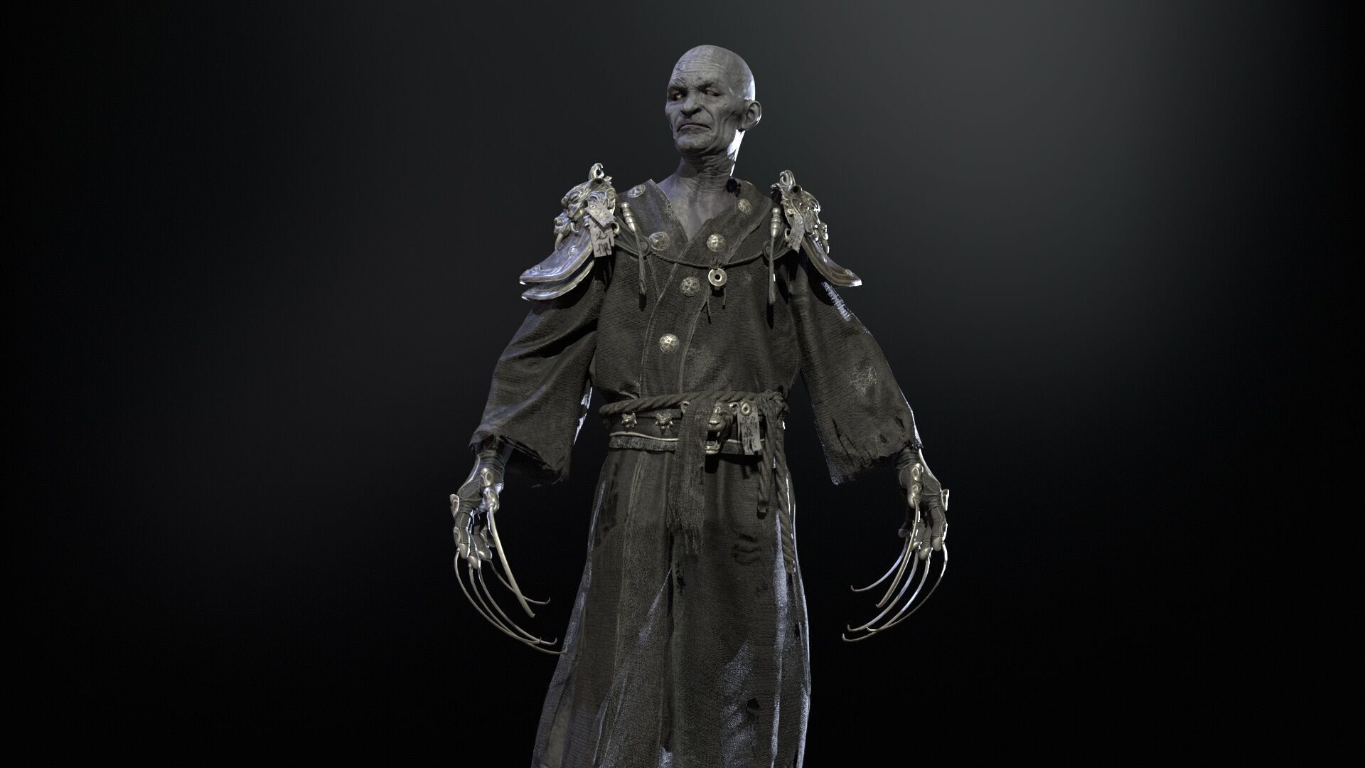 Maniac Samurai Low-poly 3D model_10