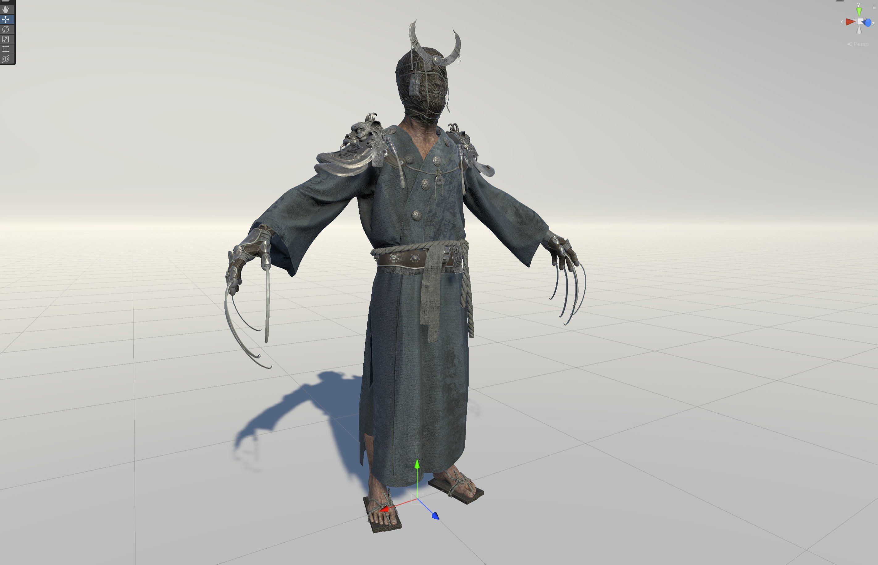 Maniac Samurai Low-poly 3D model_40