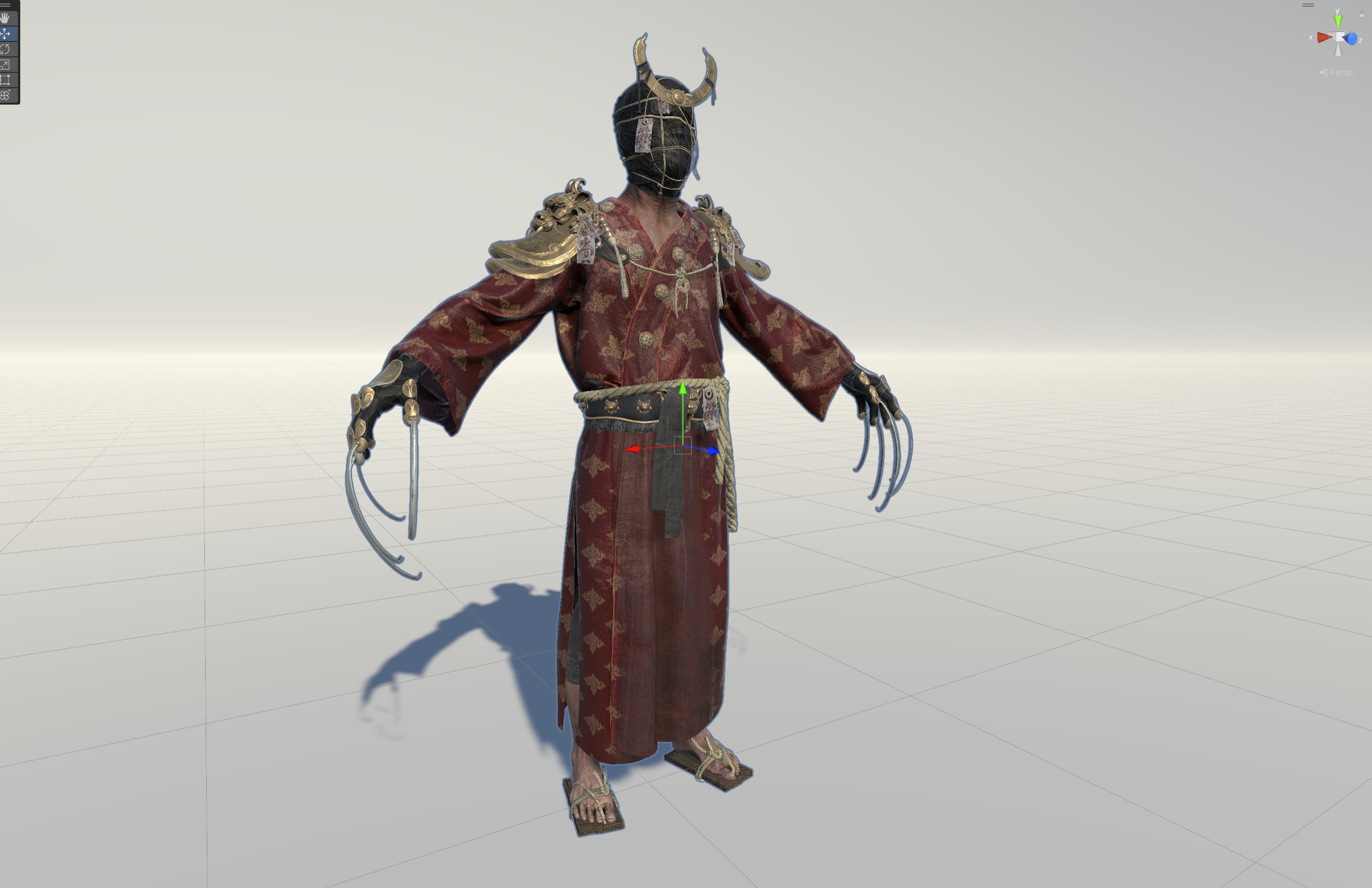 Maniac Samurai Low-poly 3D model_41