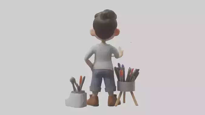 Cartoon Graphic Designer Assistant model