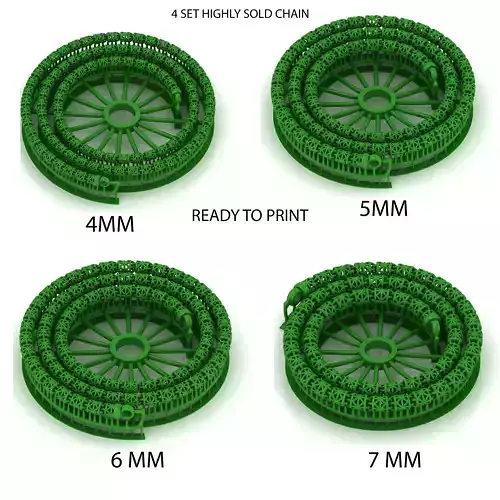  4 SET TOP SOLD UNISEX CHAIN  READY TO PRINT  3D Model Collection