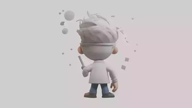 Cartoon Graphic Designer model 3D model