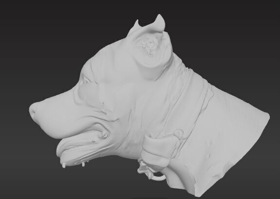 American Staffordshire Terrier Bust 3D print model_5