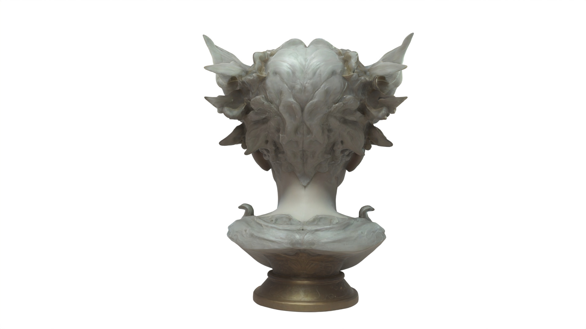 Queen Head statue Low-poly 3D model_3