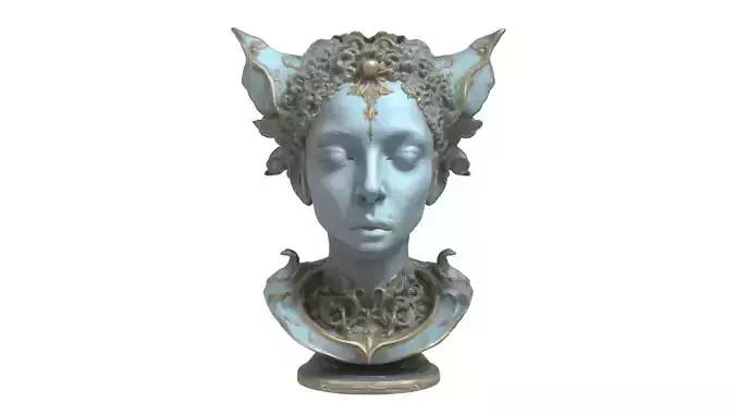 queen head statue 03