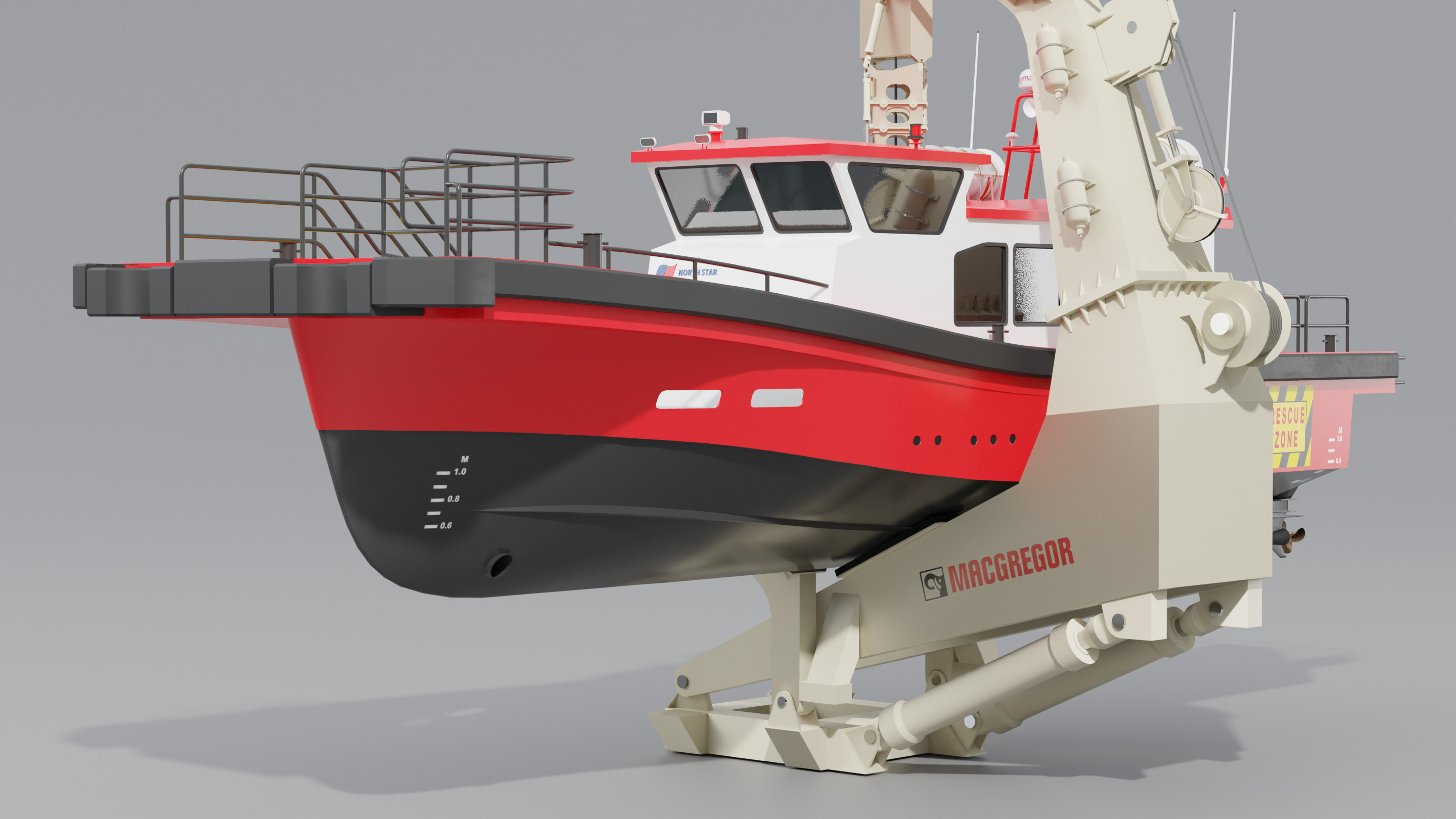 Hybrid Highspeed Craft Vessel 3D model_7