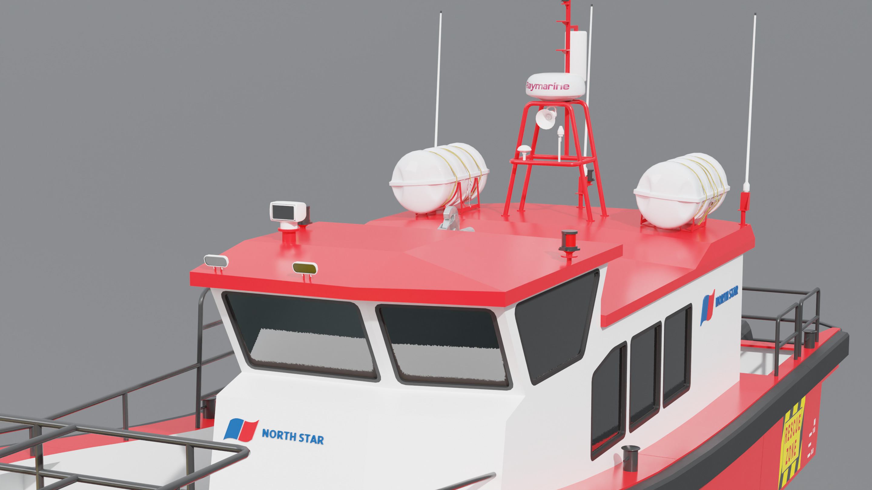 Hybrid Highspeed Craft Vessel 3D model_11