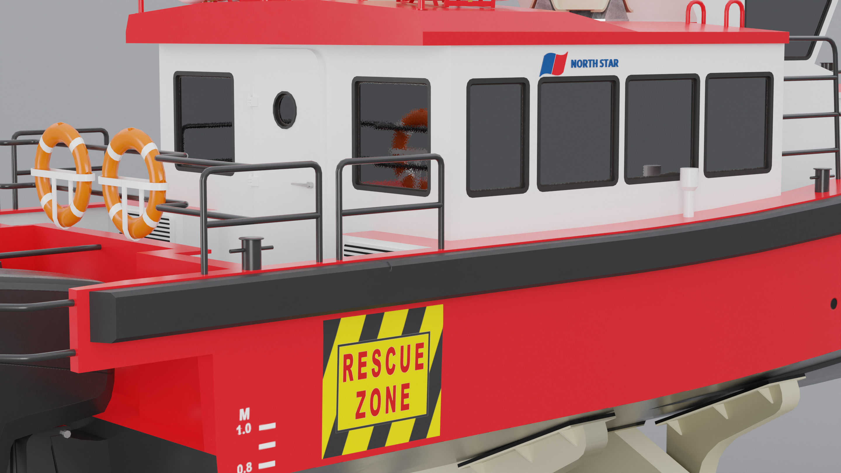 Hybrid Highspeed Craft Vessel 3D model_9