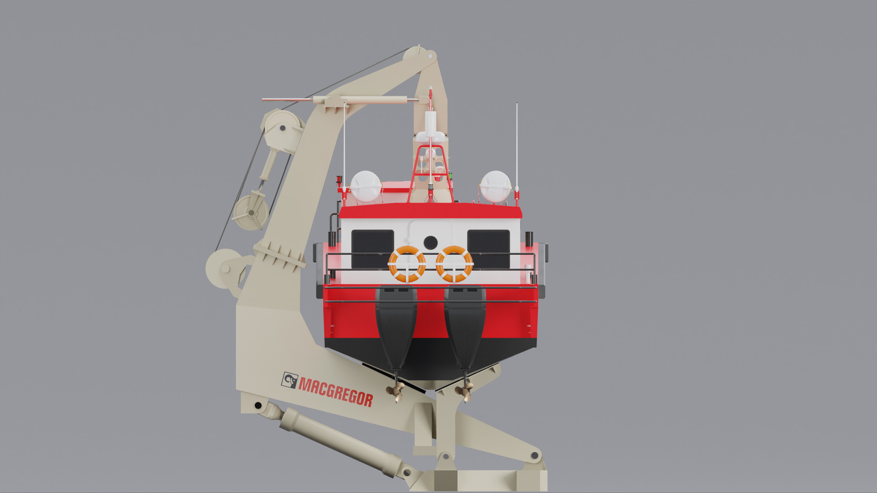 Hybrid Highspeed Craft Vessel 3D model_4