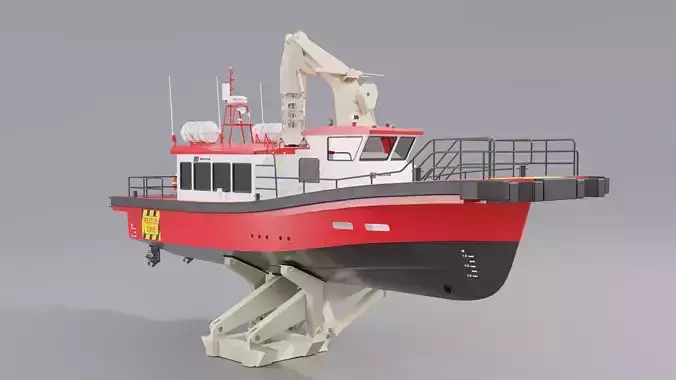 Hybrid Highspeed Craft Vessel 3D model