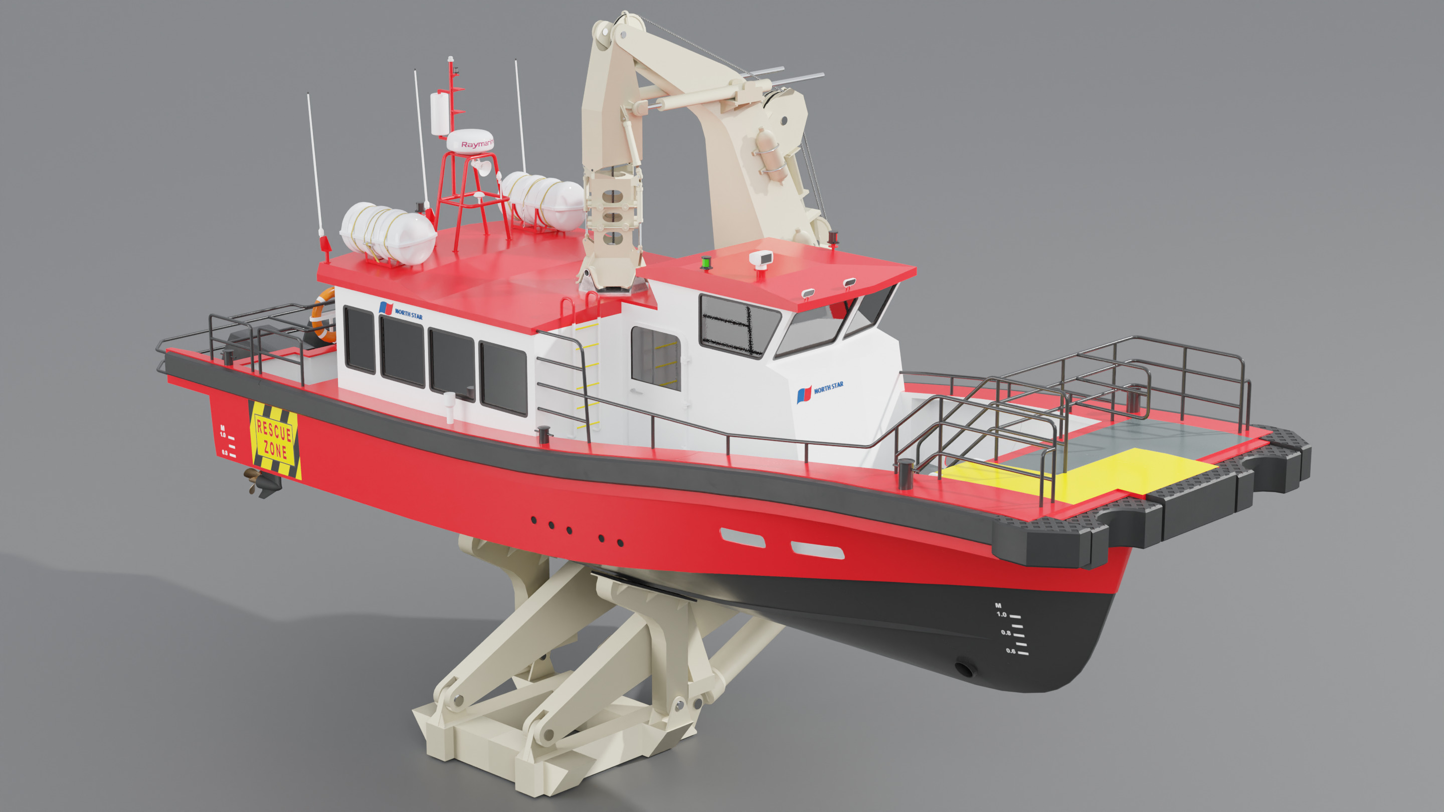 Hybrid Highspeed Craft Vessel 3D model_1