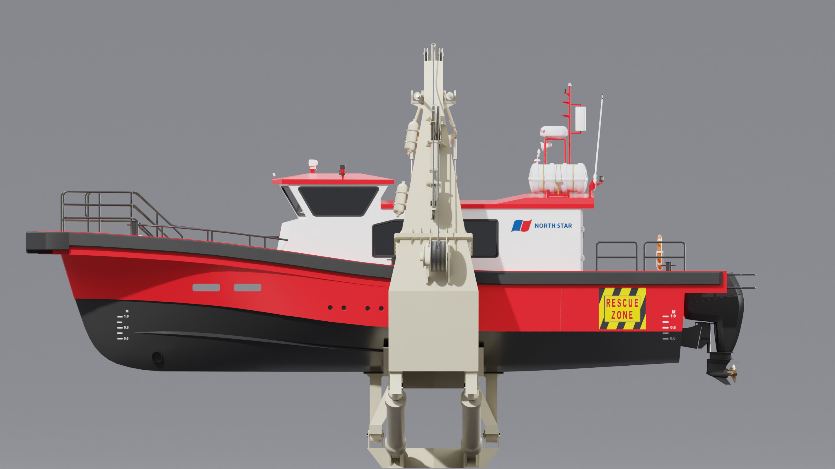 Hybrid Highspeed Craft Vessel 3D model_5