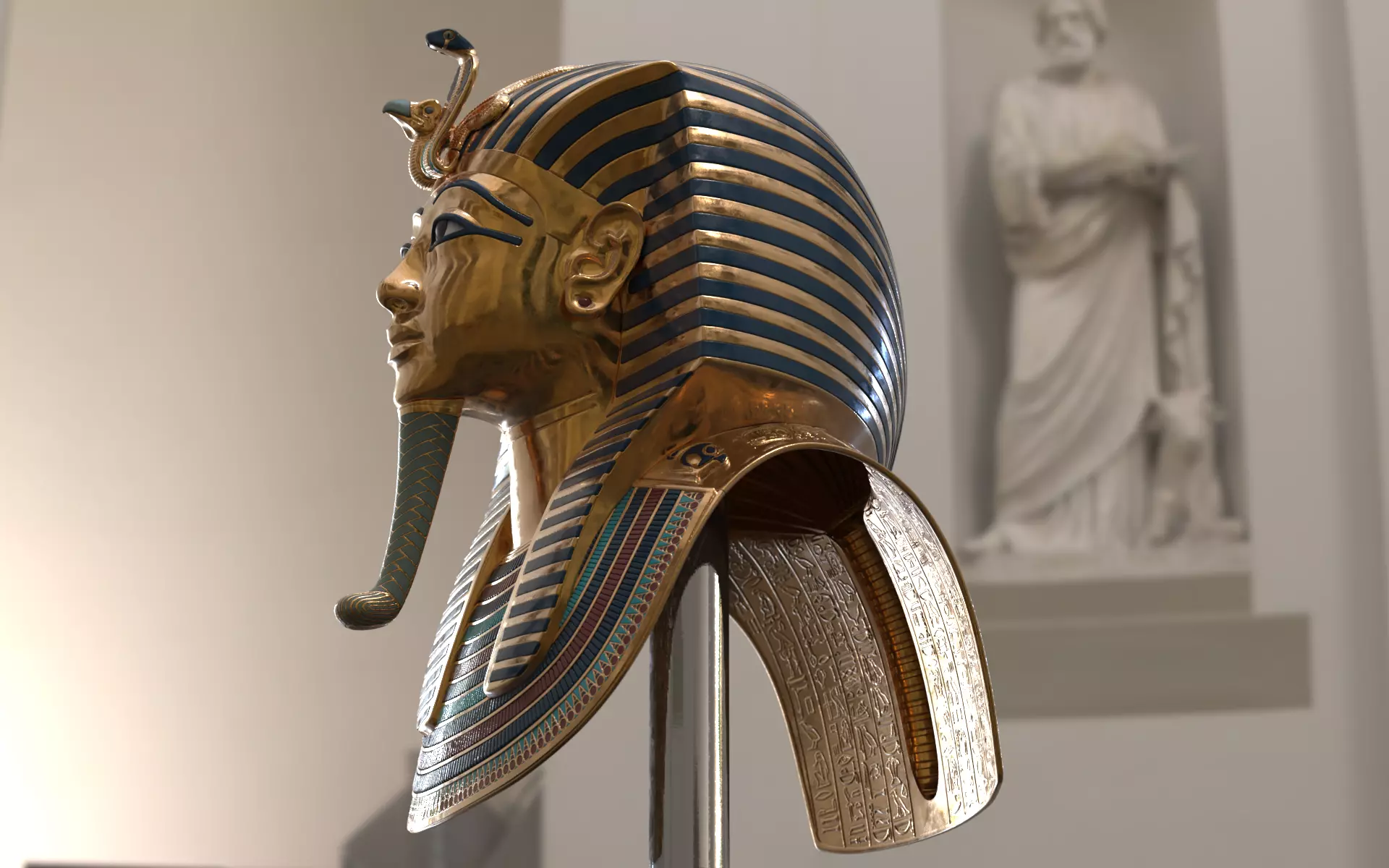 Tutankhamun Mask v5 3D print model_0