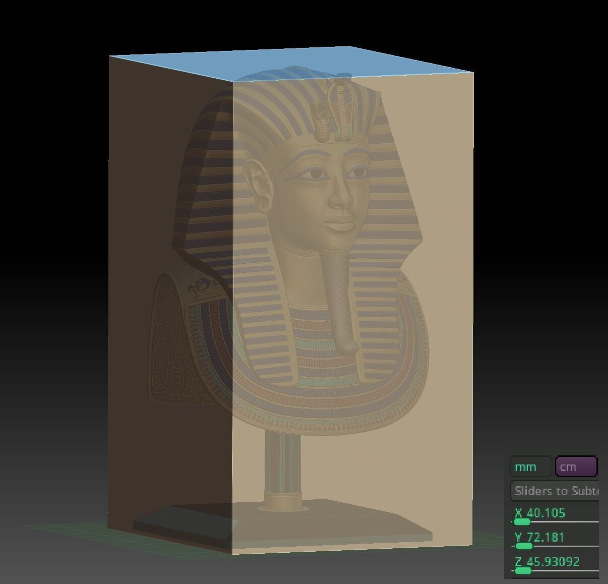 Tutankhamun Mask v5 3D print model_35