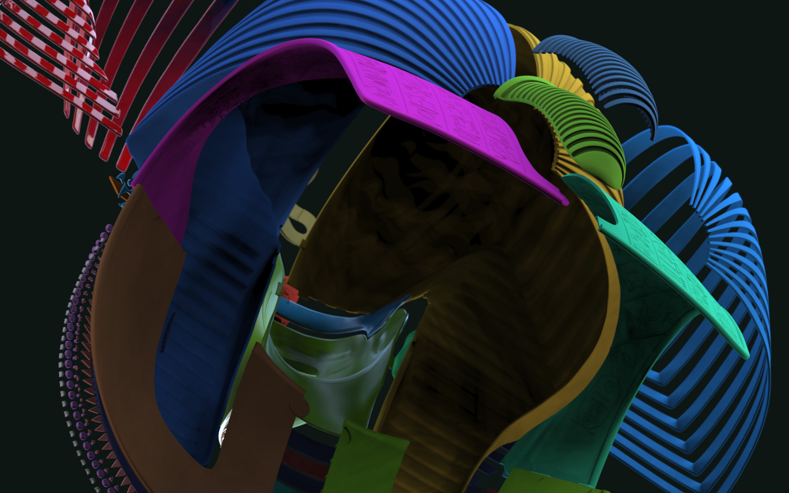 Tutankhamun Mask v5 3D print model_9