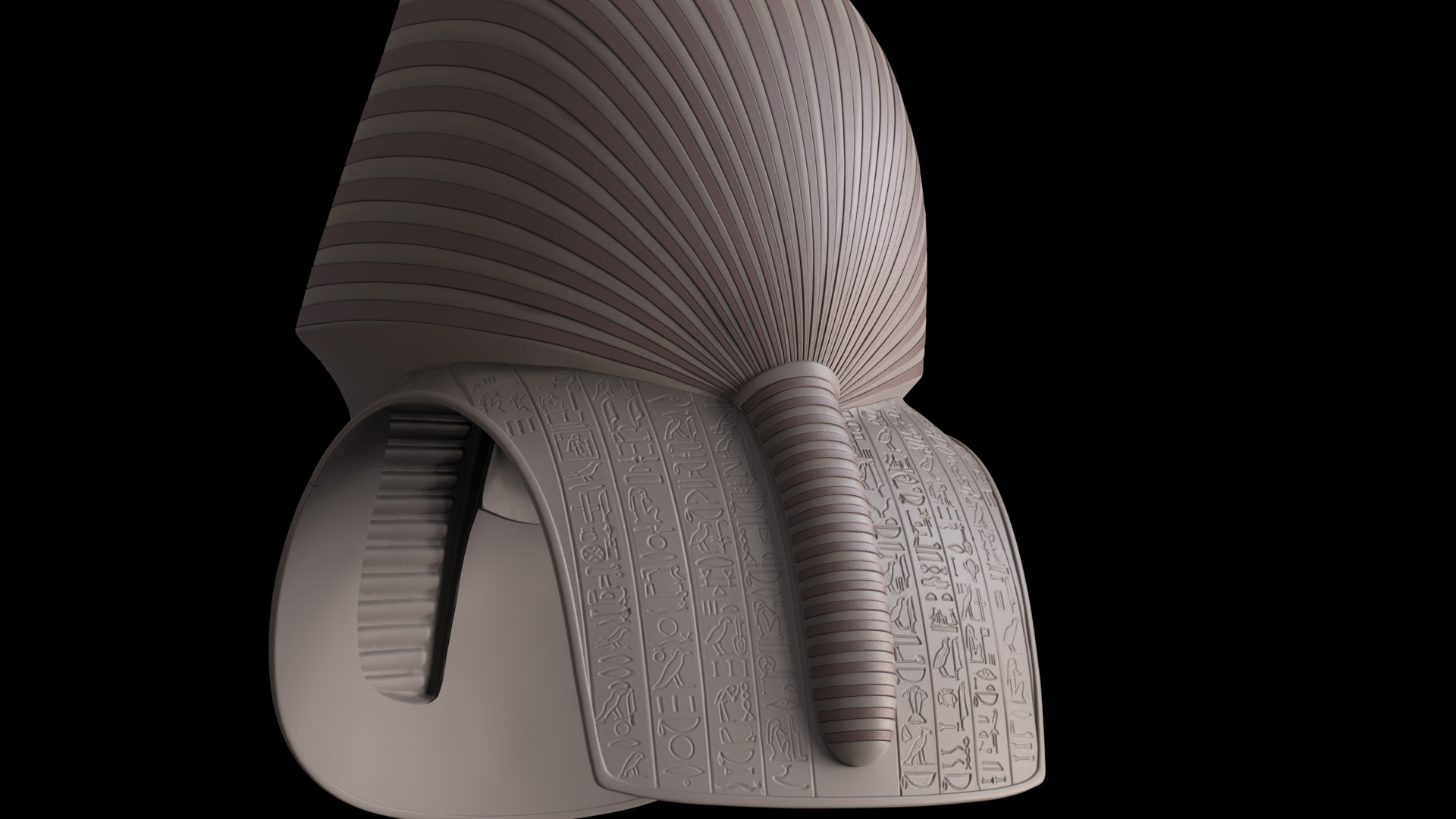 Tutankhamun Mask v5 3D print model_32