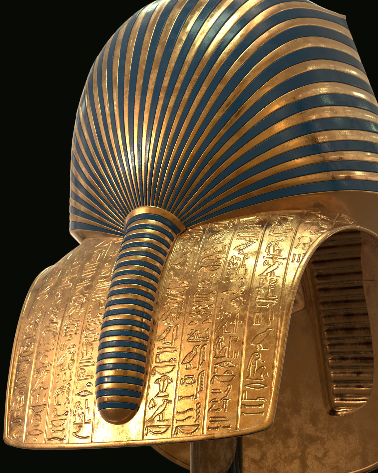Tutankhamun Mask v5 3D print model_21