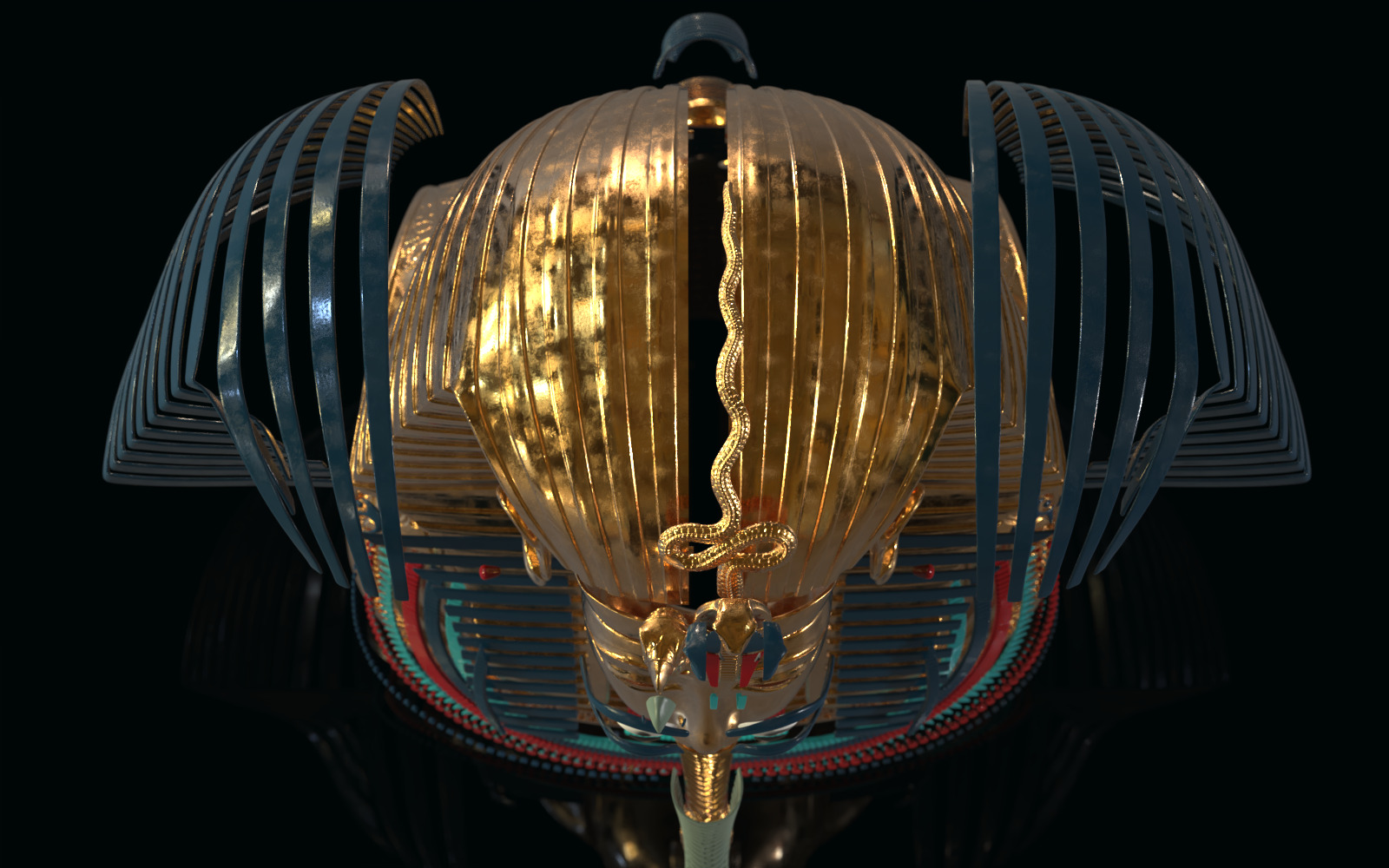 Tutankhamun Mask v5 3D print model_12