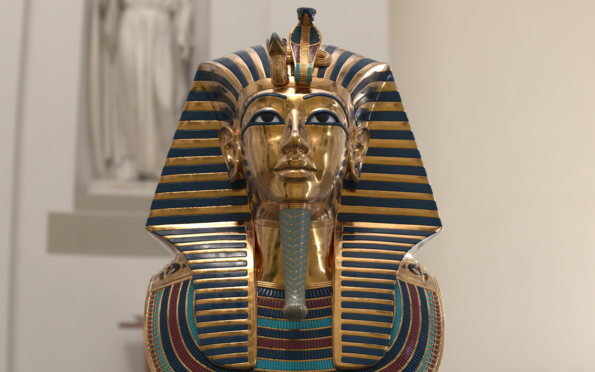 Tutankhamun Mask v5 3D print model_2