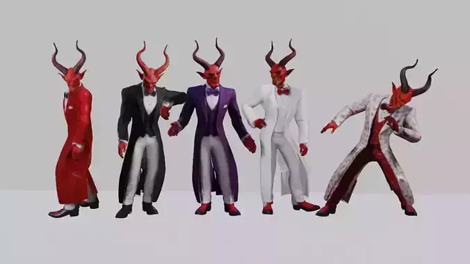 Demon Gentleman 3D Model pack 3D model