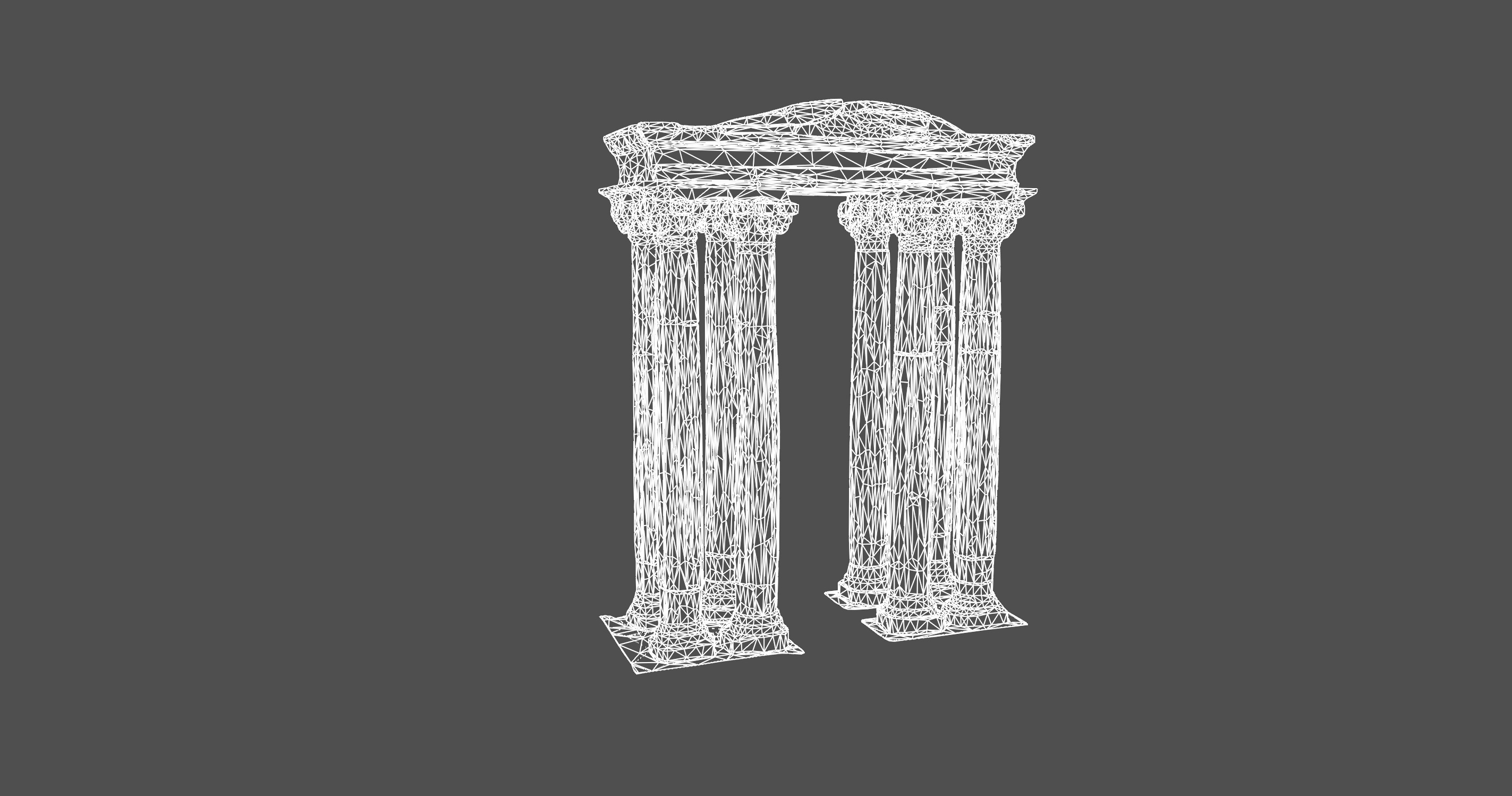 Ancient Greek Ruins Corinthian Columns 3D model_9