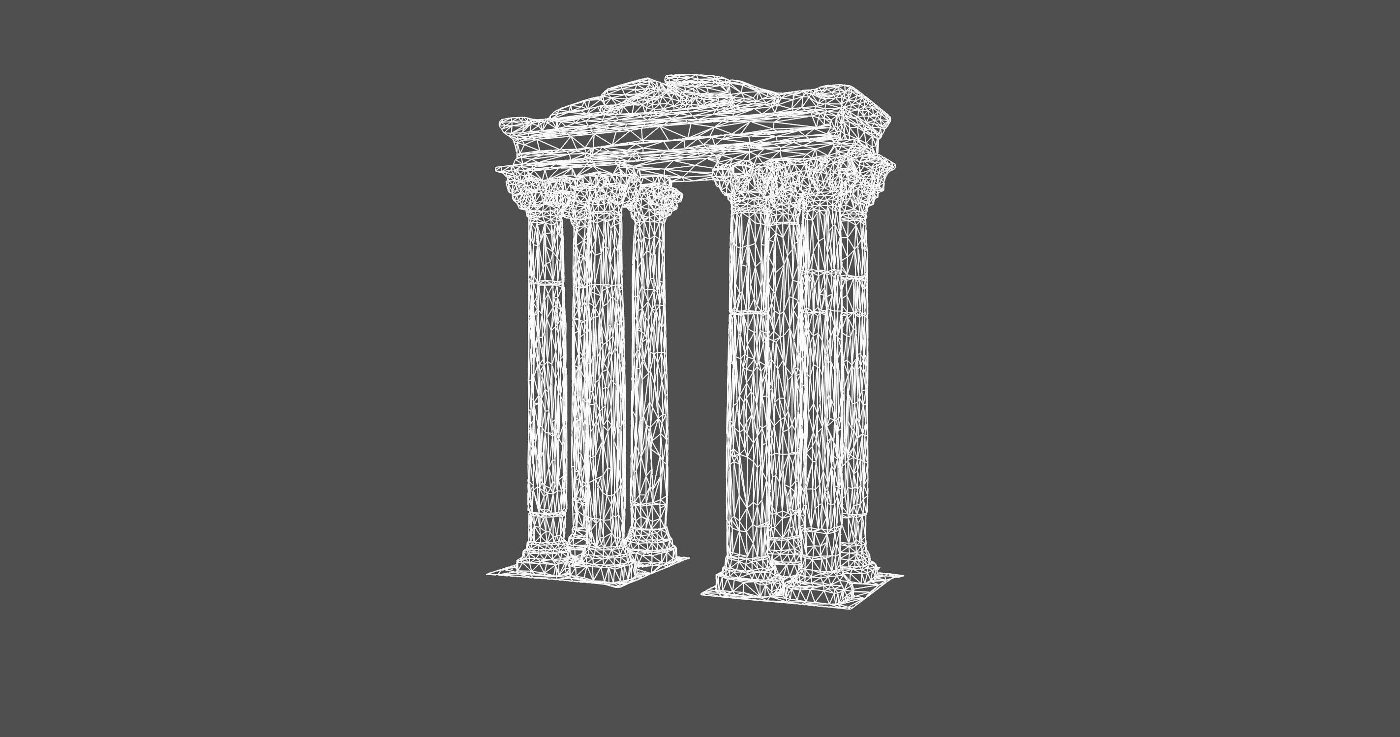 Ancient Greek Ruins Corinthian Columns 3D model_10