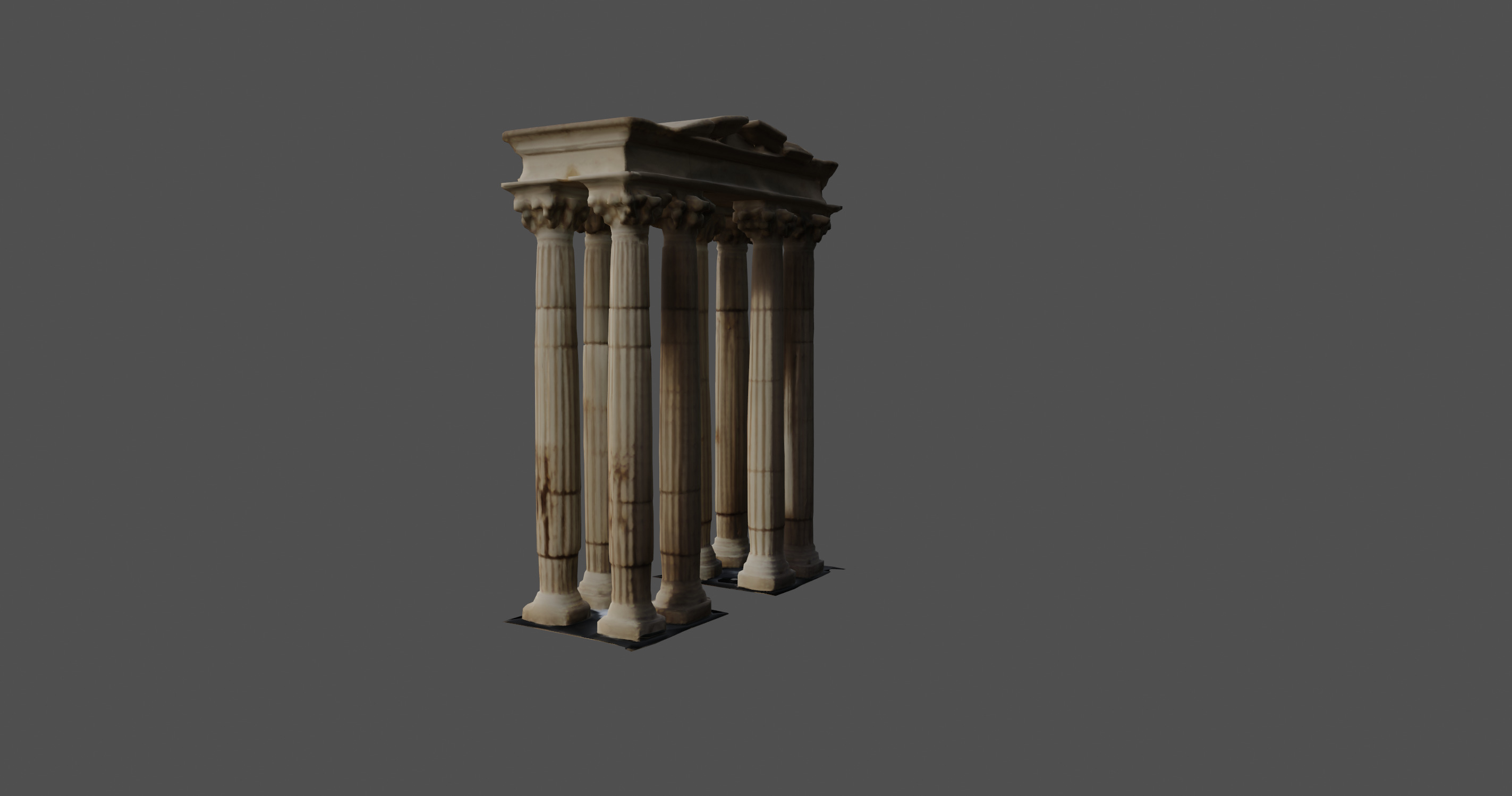 Ancient Greek Ruins Corinthian Columns 3D model_5