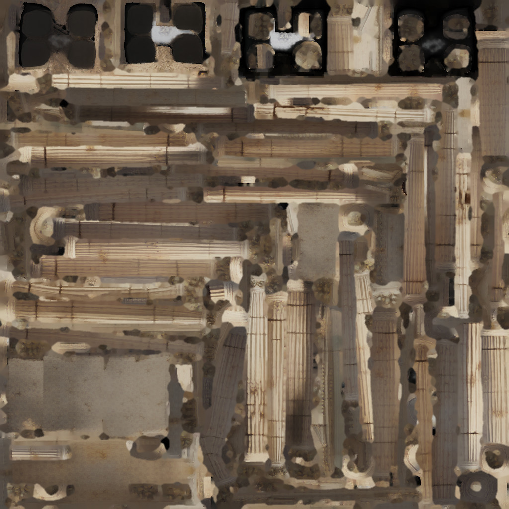 Ancient Greek Ruins Corinthian Columns 3D model_11