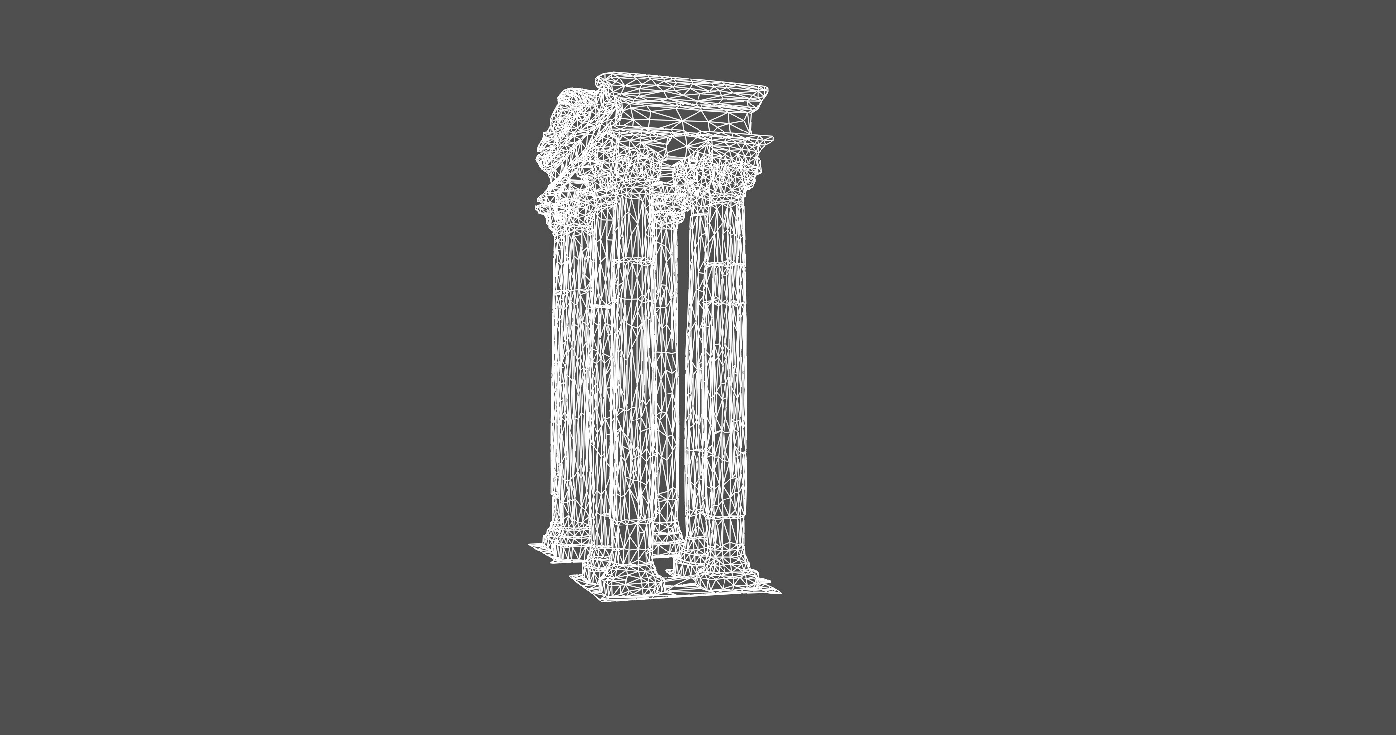 Ancient Greek Ruins Corinthian Columns 3D model_12