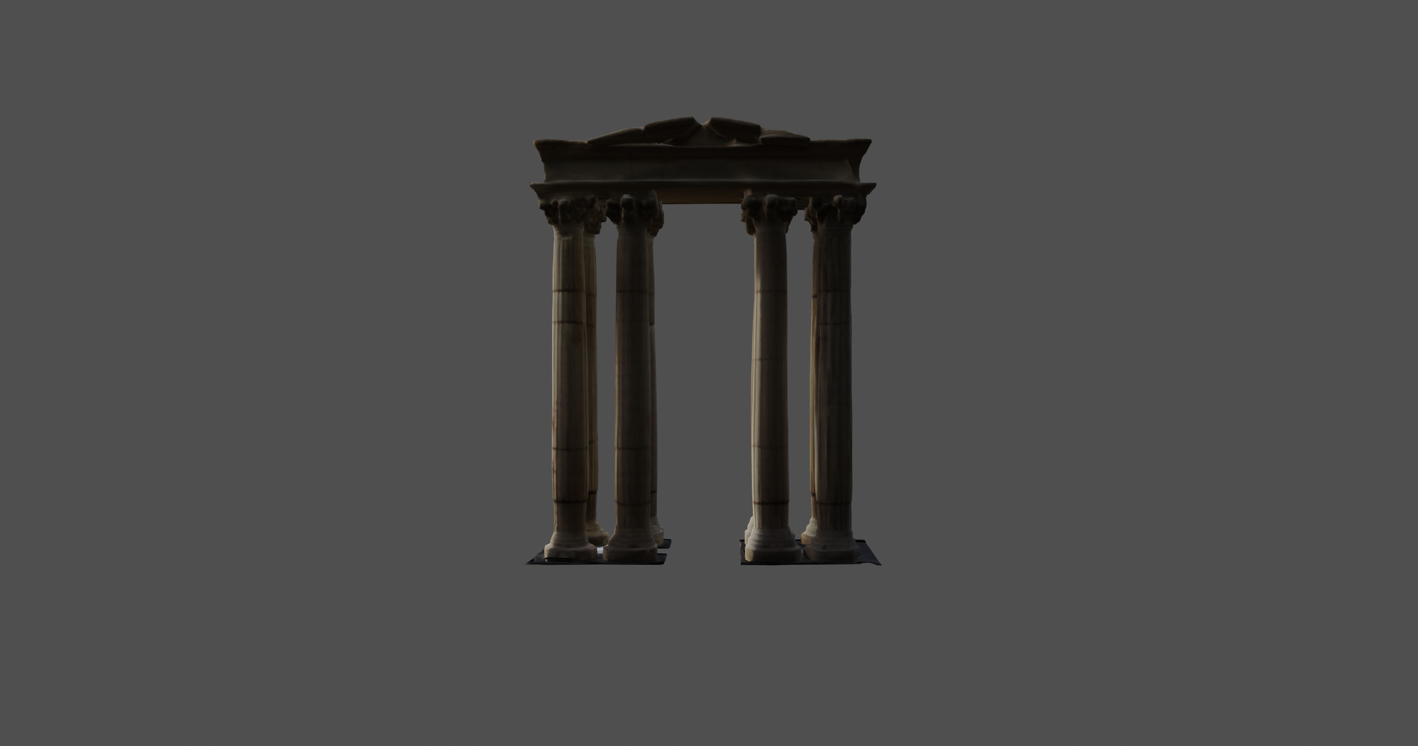 Ancient Greek Ruins Corinthian Columns 3D model_6