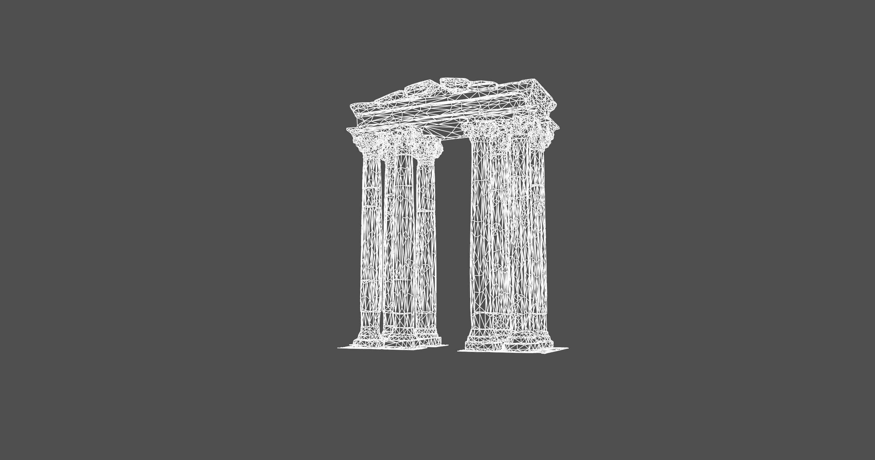 Ancient Greek Ruins Corinthian Columns 3D model_3