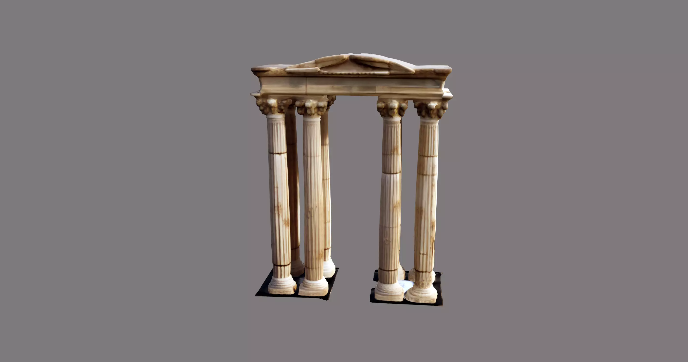 Ancient Greek Ruins Corinthian Columns 3D model_0