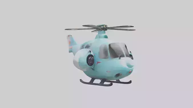 Cartoon Helicopter model 3D model