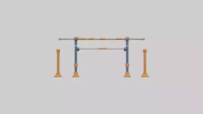 Cartoon High Jump Bar model