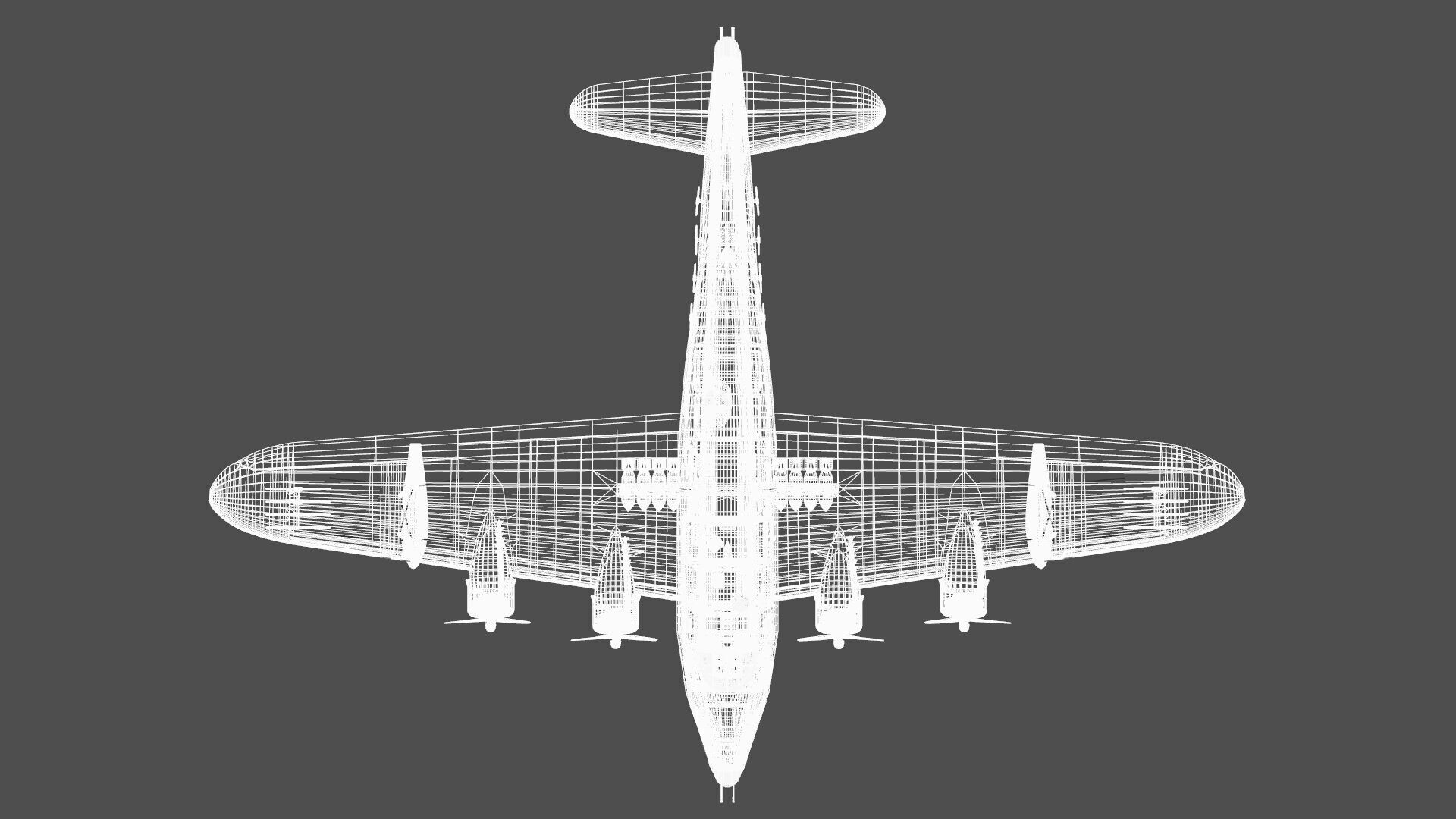 Short S25 Sunderland - Flying Boat WW2 Low-poly 3D model_26