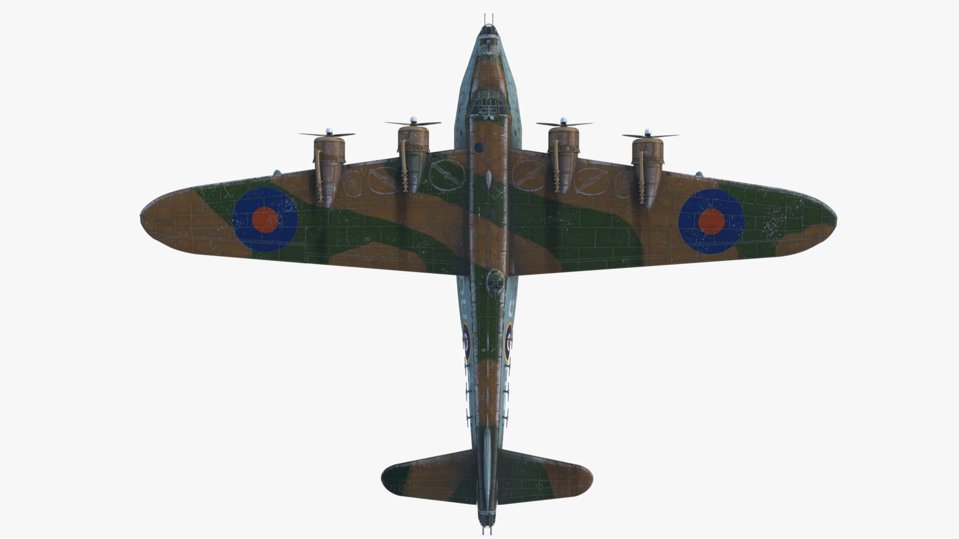 Short S25 Sunderland - Flying Boat WW2 Low-poly 3D model_14