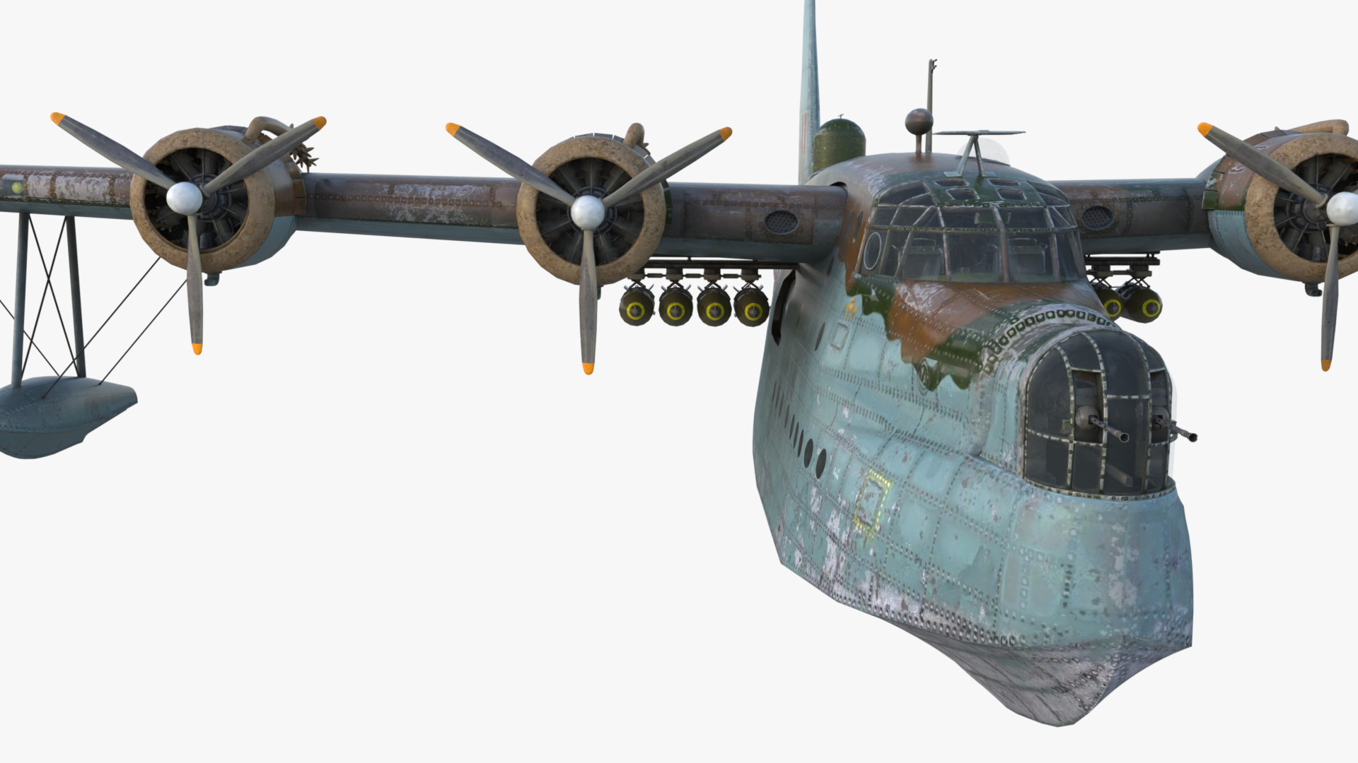 Short S25 Sunderland - Flying Boat WW2 Low-poly 3D model_8