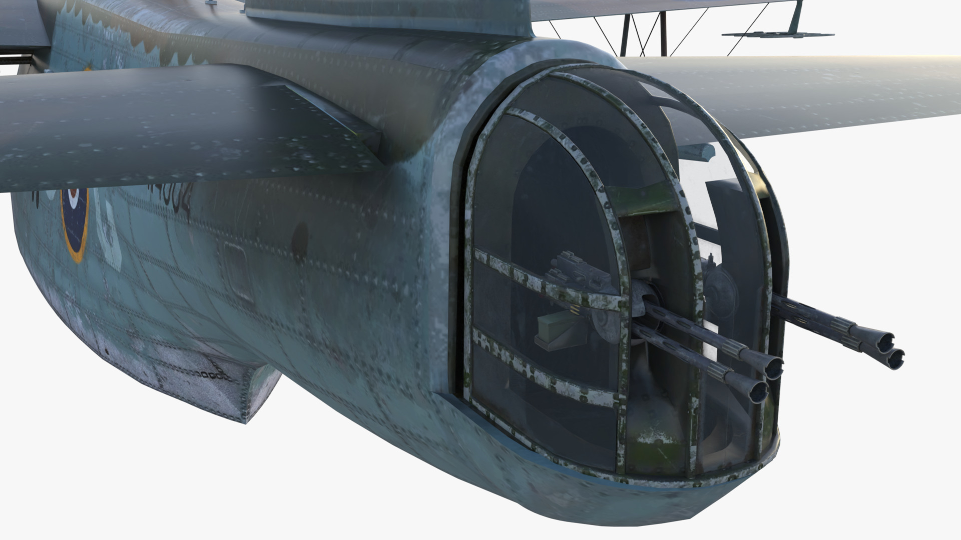 Short S25 Sunderland - Flying Boat WW2 Low-poly 3D model_7