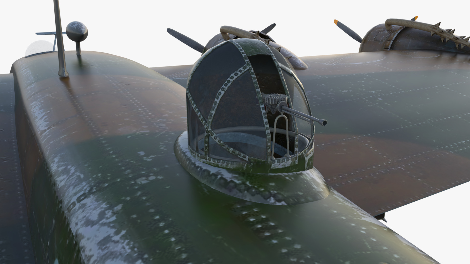 Short S25 Sunderland - Flying Boat WW2 Low-poly 3D model_9