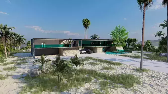 Casa Scene- Beach villa-Modern House 3D model