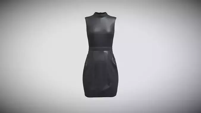 Ladies Black Tops In Low Poly