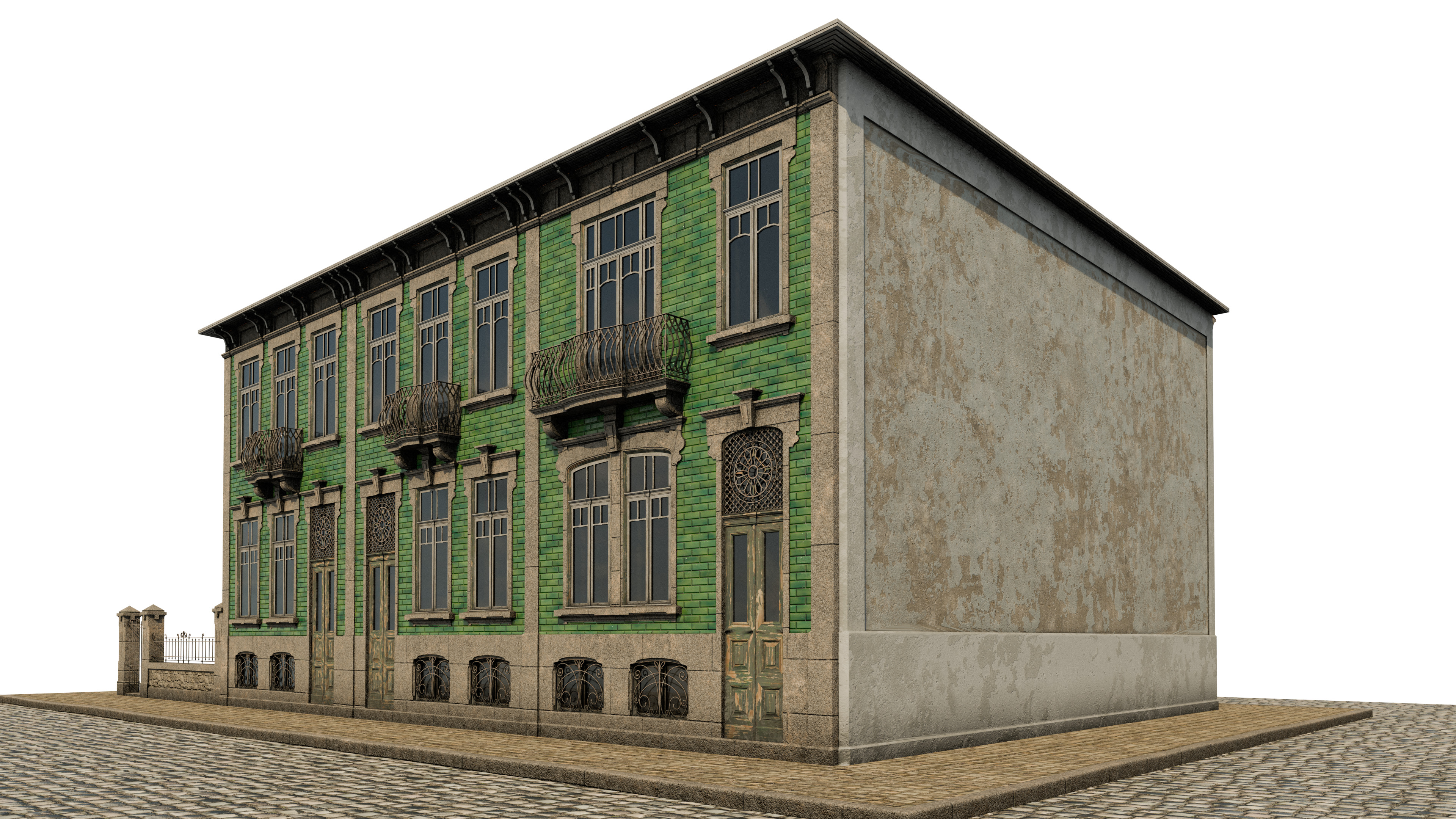 Old Townhouse I 3D model_1