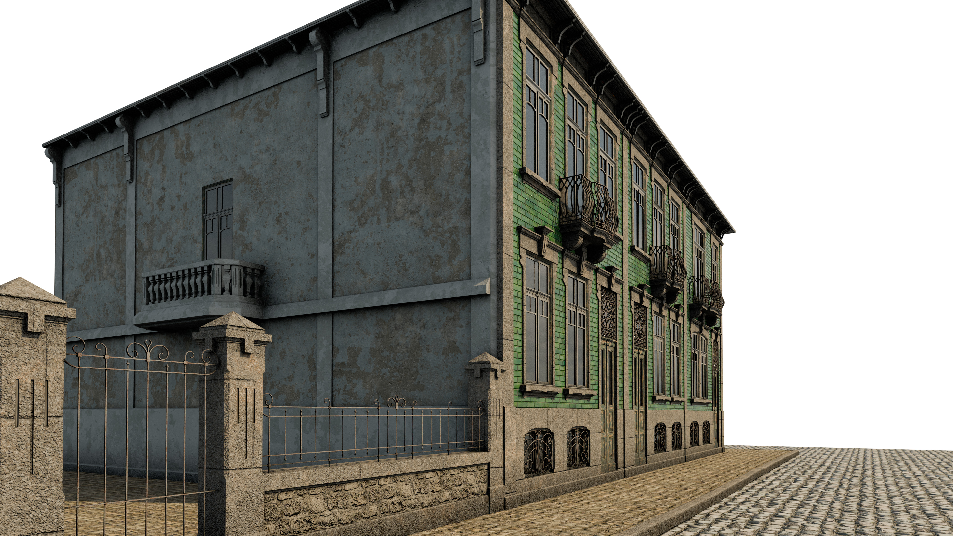 Old Townhouse I 3D model_2