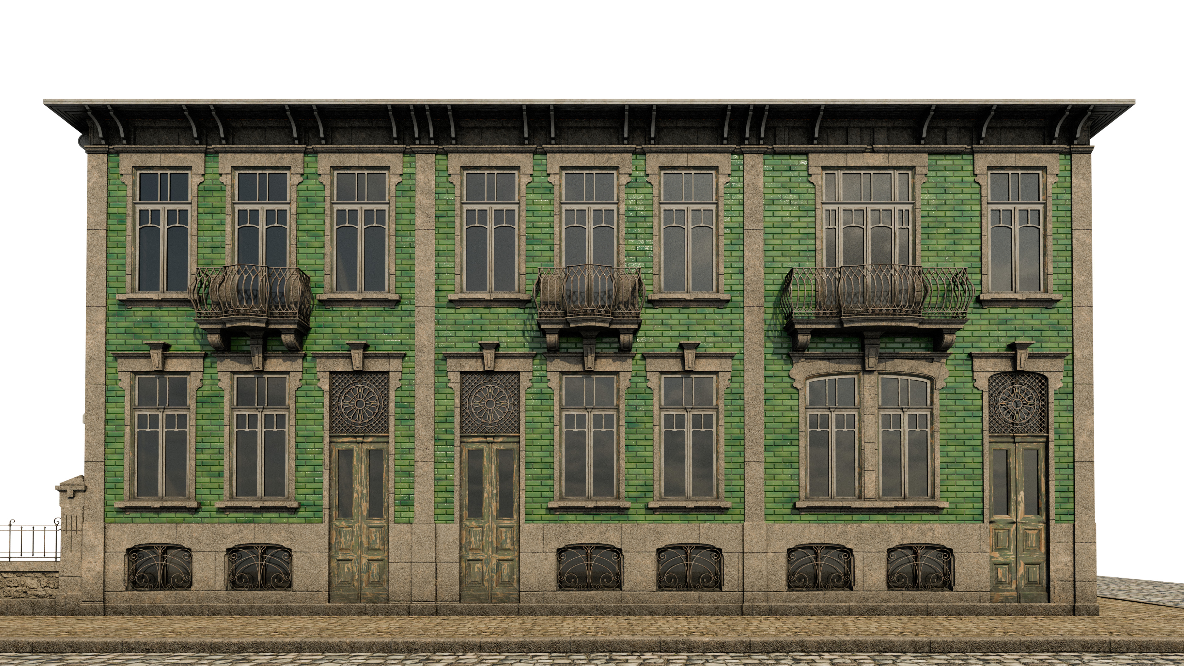 Old Townhouse I 3D model_6