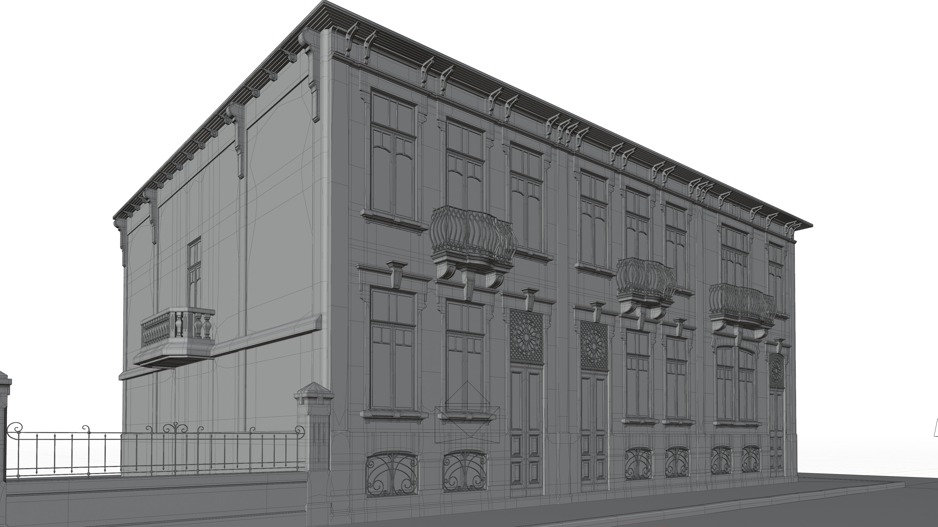 Old Townhouse I 3D model_9